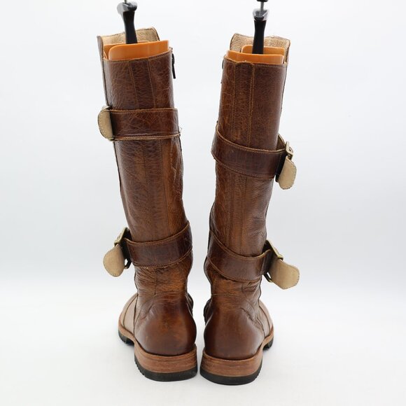 Jim Barnier Tall Brown Soft Leather Boots Women's US Size 8 Buckle Shoes - Picture 5 of 10